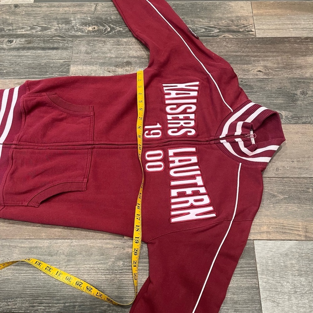1. FC Kaiserslautern Football Jacket Soccer Track Top Adult Rare Size M Maroon - Picture 10 of 12